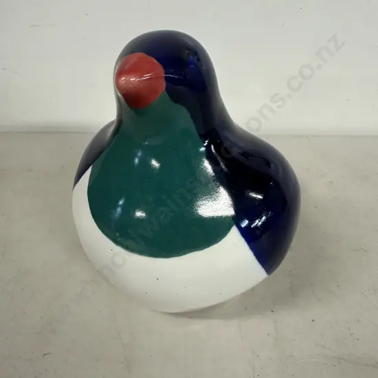 Ceramic Kereru Wood Pigeon  Sculpture By Wilma Jennings