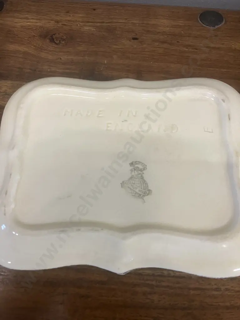 Antique Arthur Wood England Floral Covered Cheese Keeper Butter Dish Image 1++