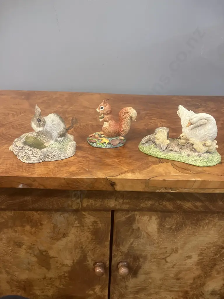 Lot of 3 x John Beswick Studio Sculptures The Countryside Series Figurines 1984 Image 1++