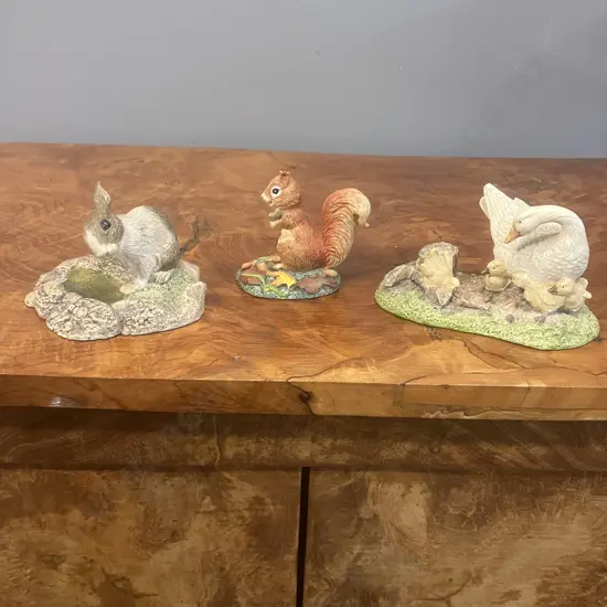 Lot of 3 x John Beswick Studio Sculptures The Countryside Series Figurines 1984