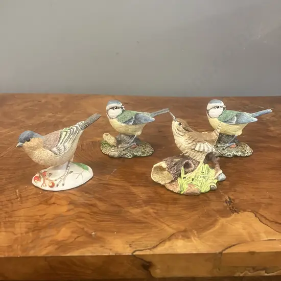 Lot of Four John Beswick Studio Sculptures The Countryside Series Bird Figurines 1984
