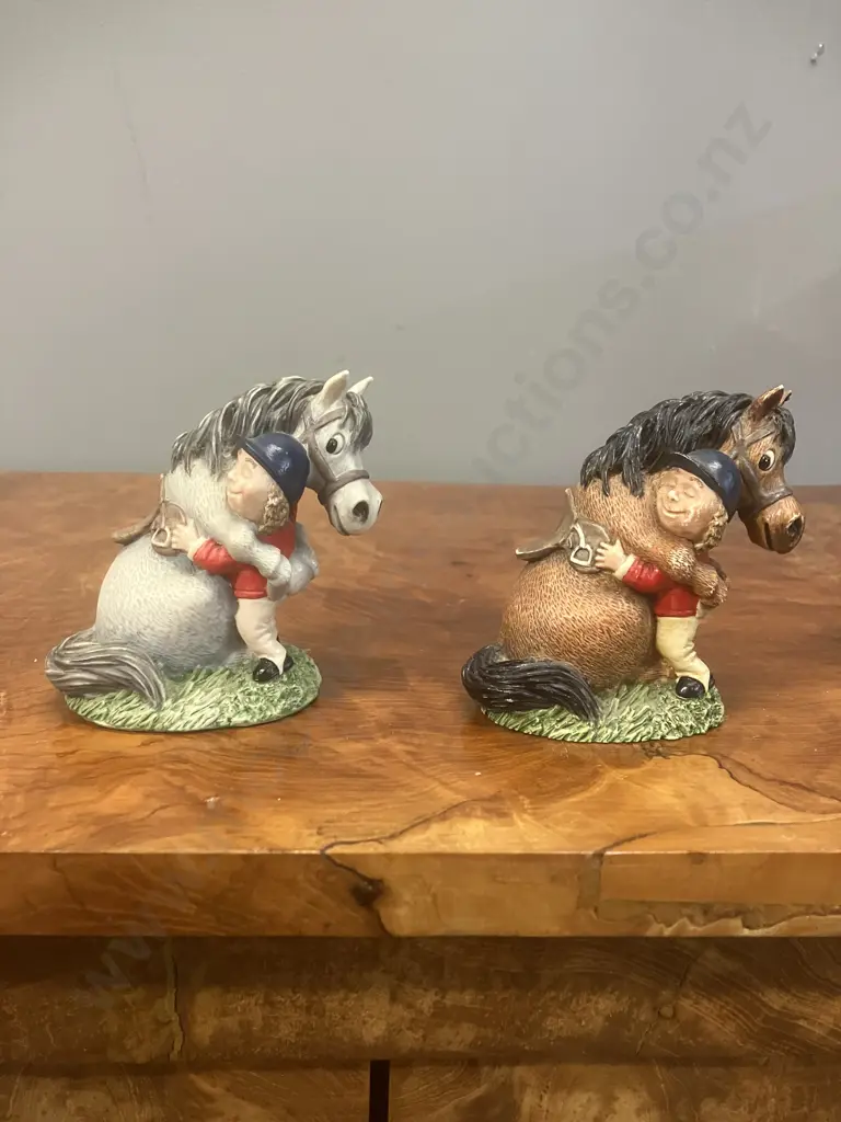 Pair of John Beswick Studio Sculptures The Thelwell Series 'I Forgive You' 1984 Figurines Image 1++