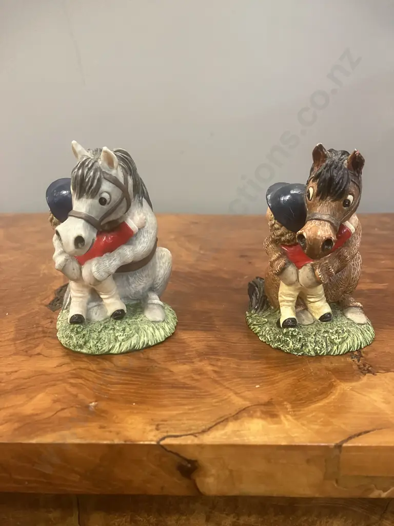 Pair of John Beswick Studio Sculptures The Thelwell Series 'I Forgive You' 1984 Figurines Image 1++