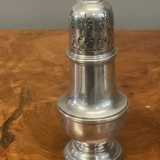 Antique Sterling Silver Sugar Caster Hallmarked William Suckling Ltd Birmingham 1936 (120 Grams)