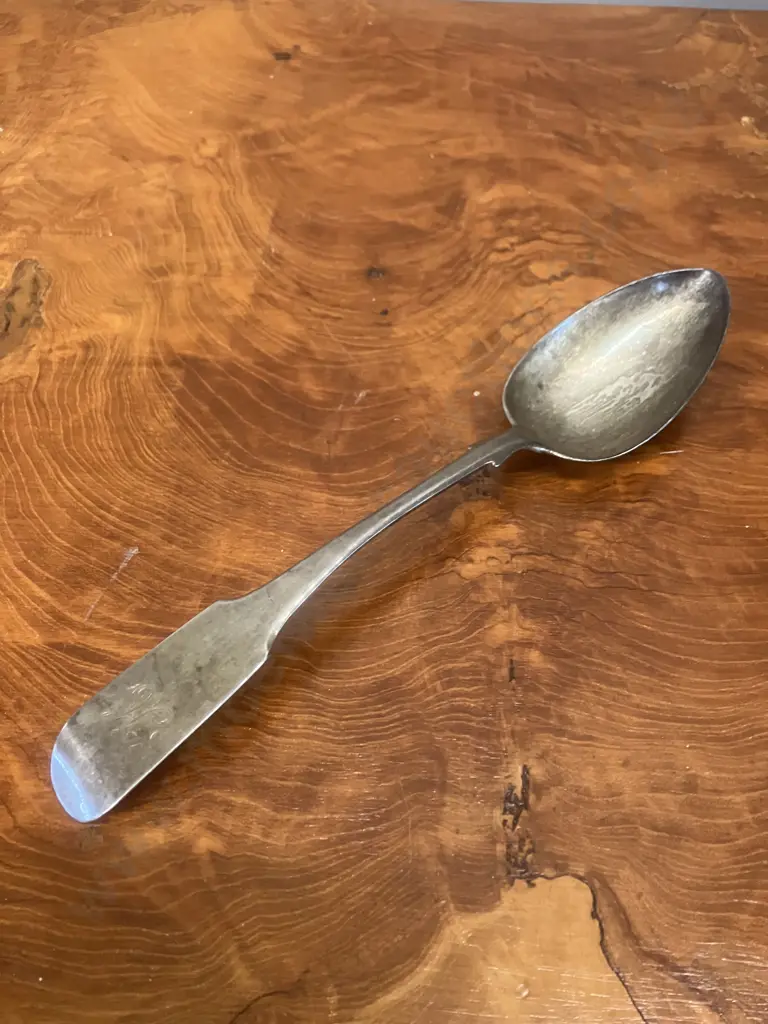 Hallmarked 1810 Georgian (George lll)  Sterling Silver Basting Spoon - George Murray, Newcastle Image 1++