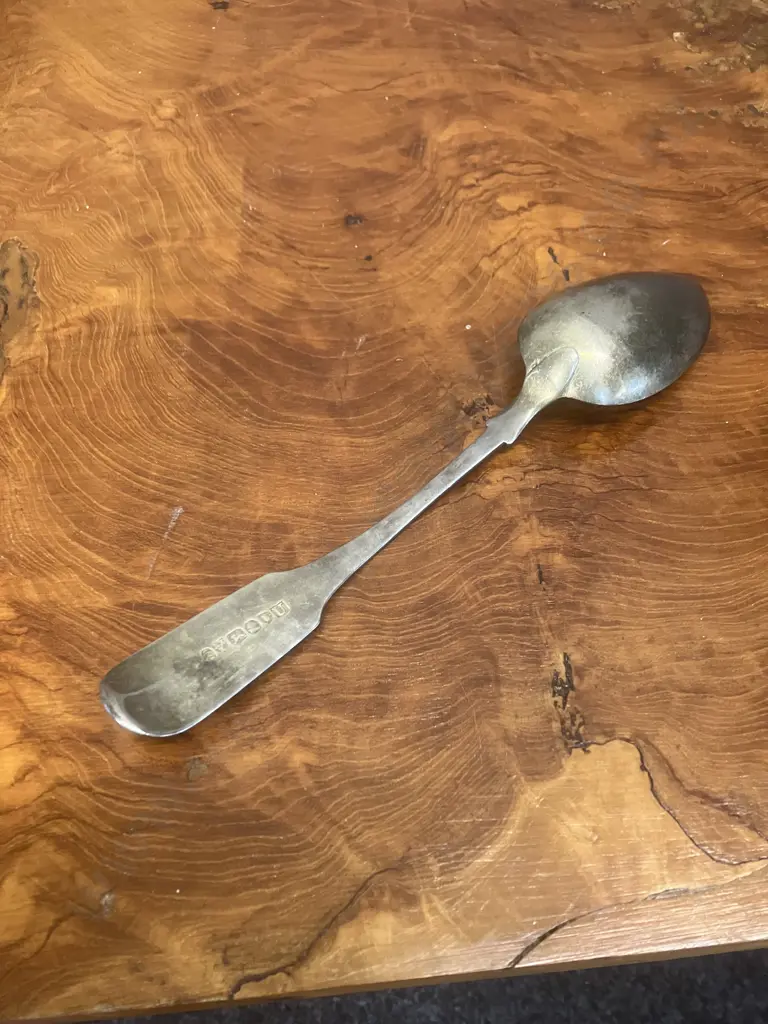 Hallmarked 1810 Georgian (George lll)  Sterling Silver Basting Spoon - George Murray, Newcastle Image 1++