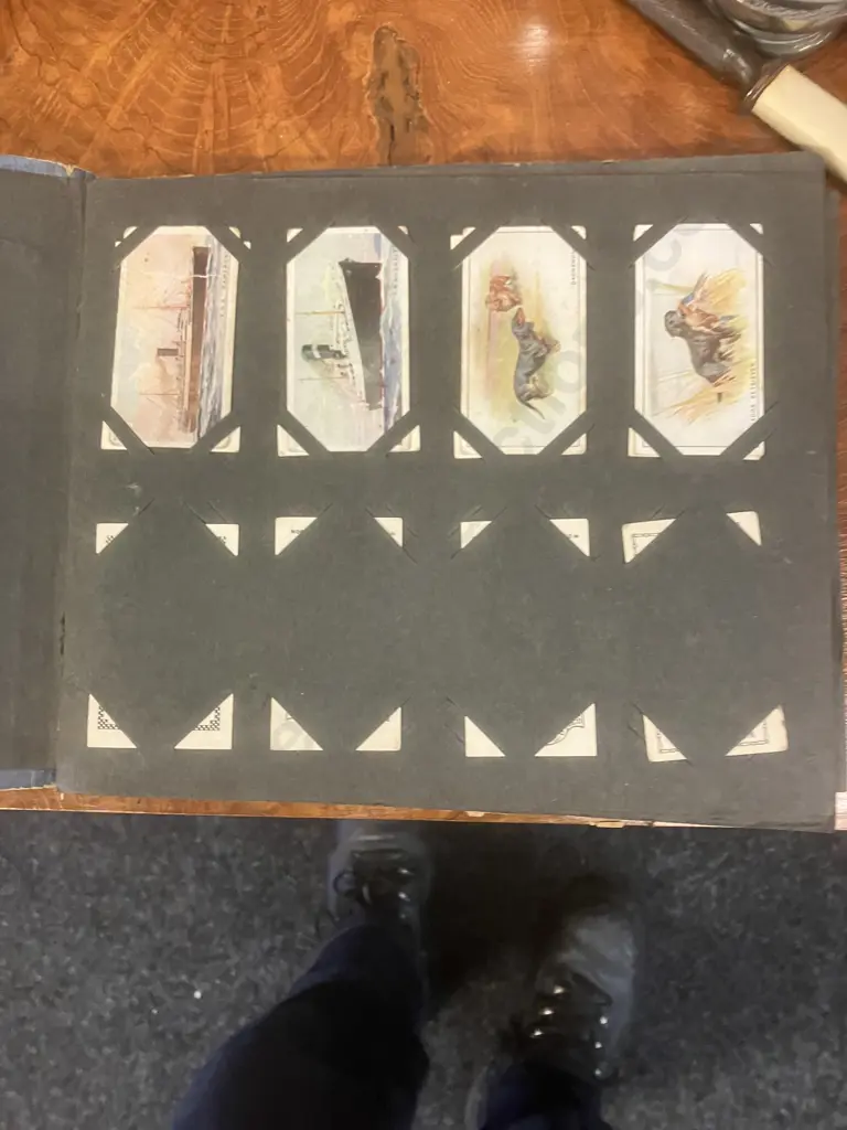 Cigarette Card Album, Quaich Bowl, Hip Flask, Tissot Geneve Pocket Watch (As Found) Etc Image 1++