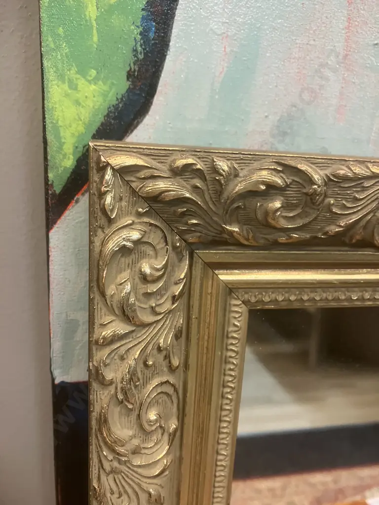 Ornate Gilt Framed Wall Mirror. 59 x 48cm Image 1++