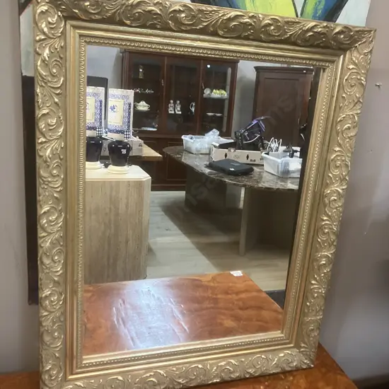 Ornate Gilt Framed Wall Mirror. 59 x 48cm