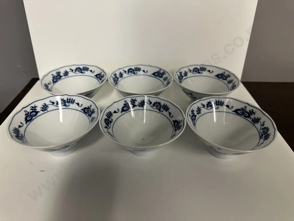 Vintage Blue Danube Onion Rice Bowls x6 Image 1++