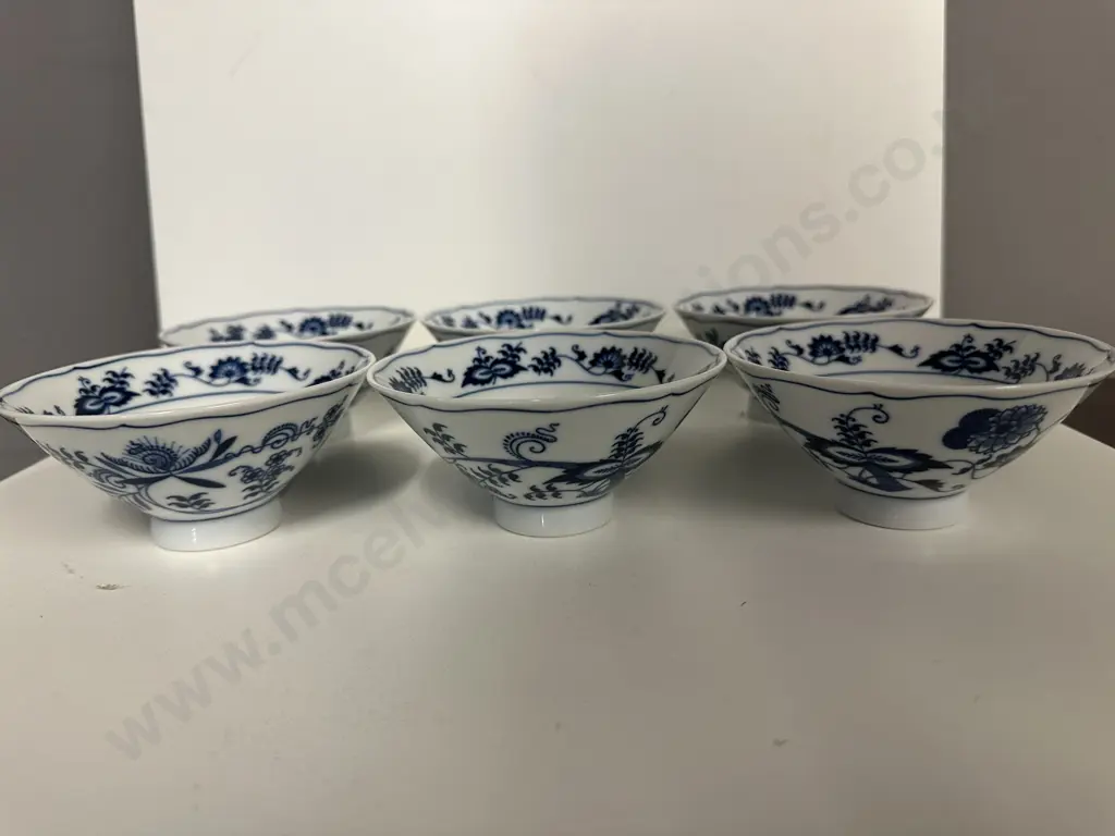 Vintage Blue Danube Onion Rice Bowls x6 Image 1++