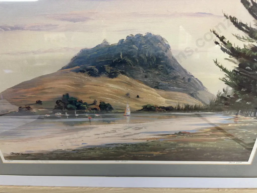 Limited Edition 30/500 Framed Pastel Artwork By David Stone Titled 'The Mount' H50 W70cm. Image 1++