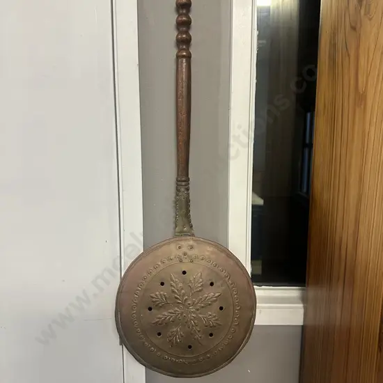 Antique Copper Bed Warming Pan