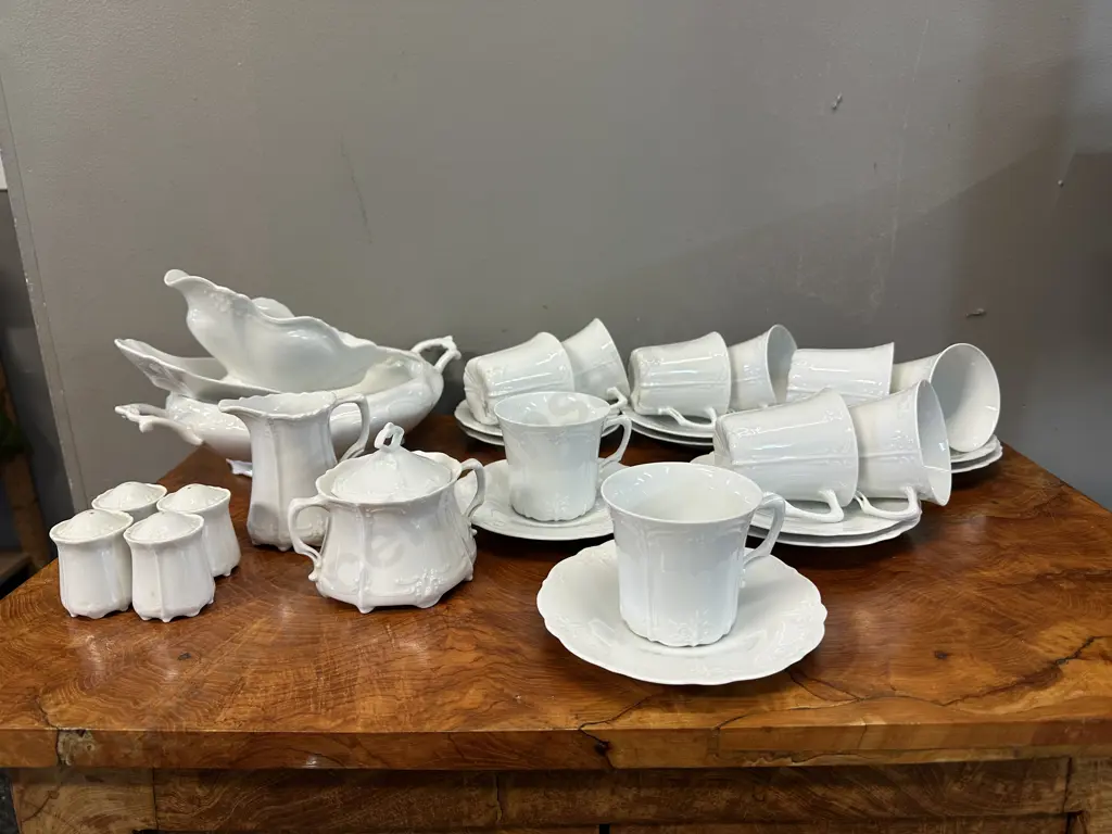Bavaria Hutschenreuther Duos x10 Creamer, Sugar Bowl, Salt And Pepper Shakers, Gravy Boat & Serving Dish Image 1++