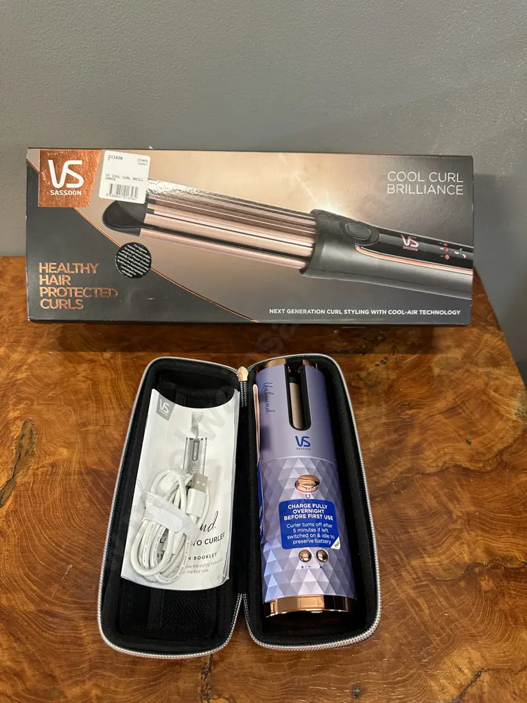 V.S Cool Curl Brillance & Unbound Cordless Auto Curler  Image 1++