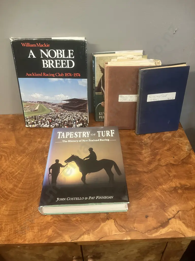 Tapestry of Turf signed Pat Finnegan 1st Edition, A Noble Breed, Racing With Rising Fast, Phar Lap Story, TJ  Midas Man Image 1++