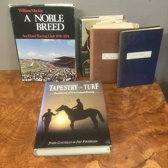 Tapestry of Turf signed Pat Finnegan 1st Edition, A Noble Breed, Racing With Rising Fast, Phar Lap Story, TJ  Midas Man