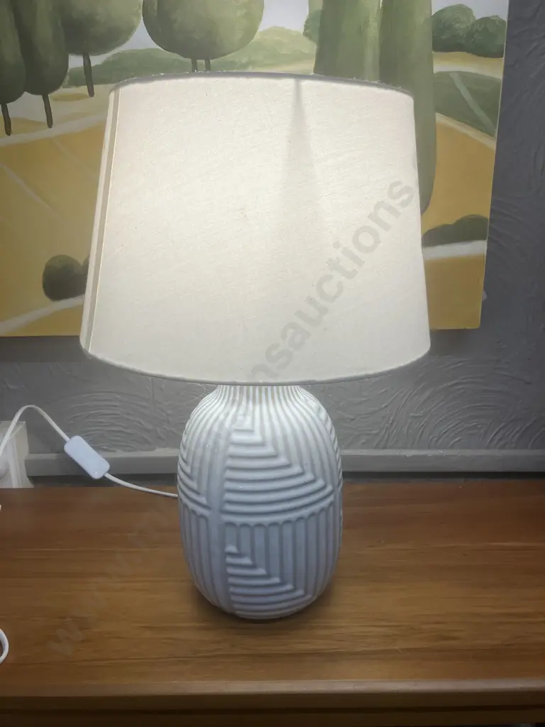 Anko Ella White Table Lamp. H44cm Image 1++