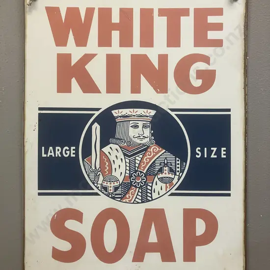 Vintage 1930's White King Soap Reproduction Tin Sign. 34.5 x 25.5cm