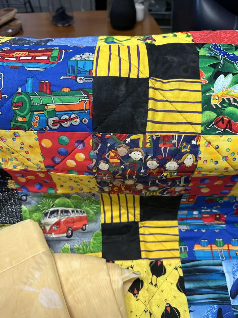 Patchwork Square 100x1000cm & Voile Fabric Including 4 Lengths W150,L360cm. Image 1++