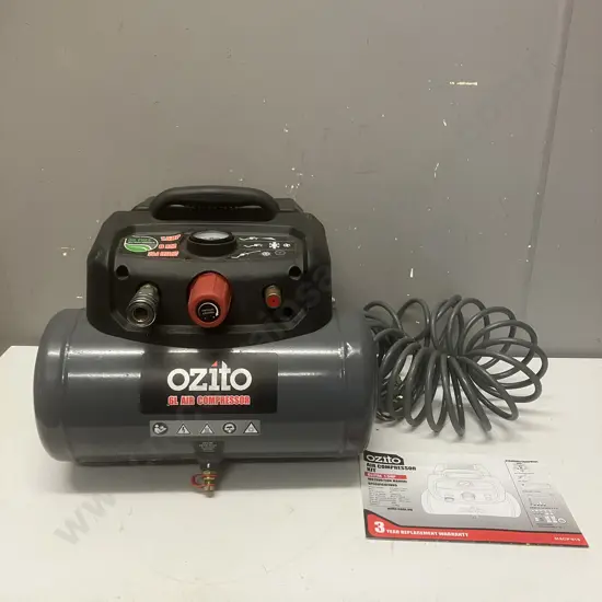Ozito 6L Air Compressor 1.5Hp With Manual