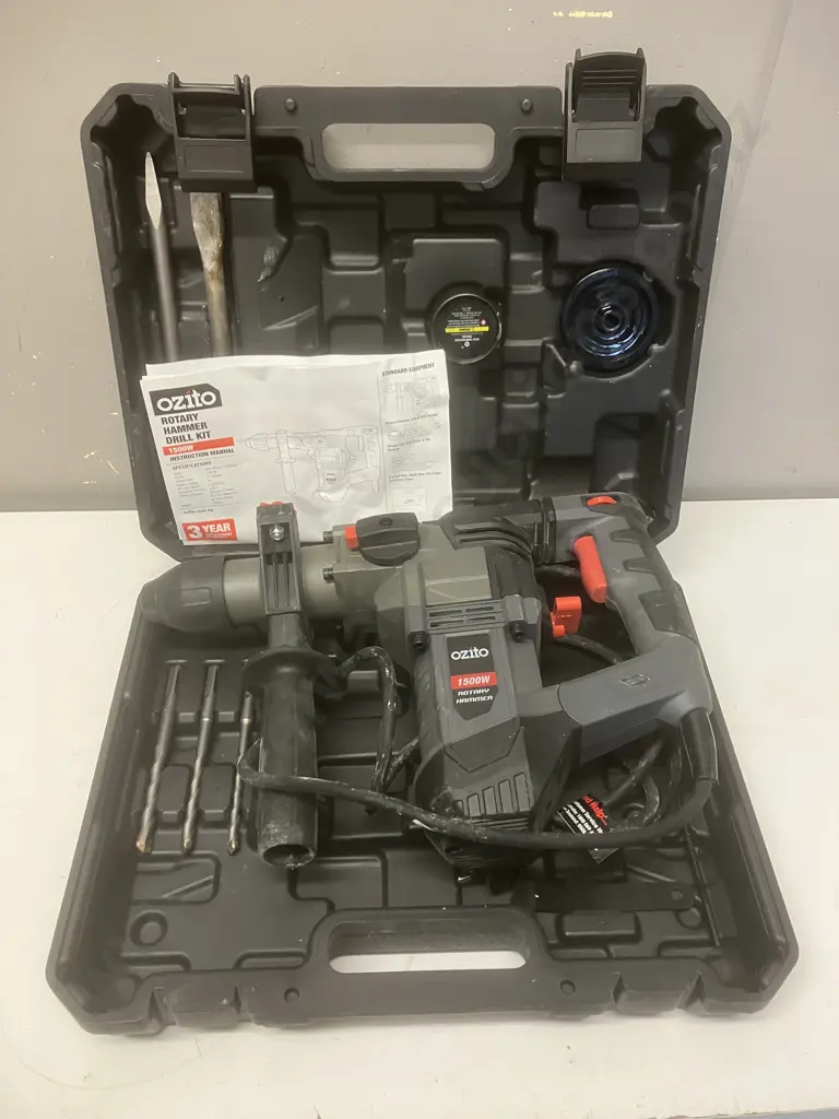 Ozito RHD-1550 1500W Rotary Hammer In Case Image 1++