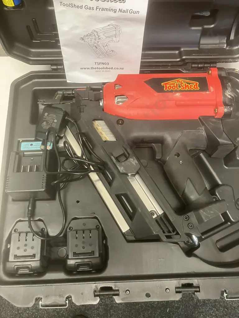Toolshed Gas Framing Nail Gun TSFN03 In Case Image 1++