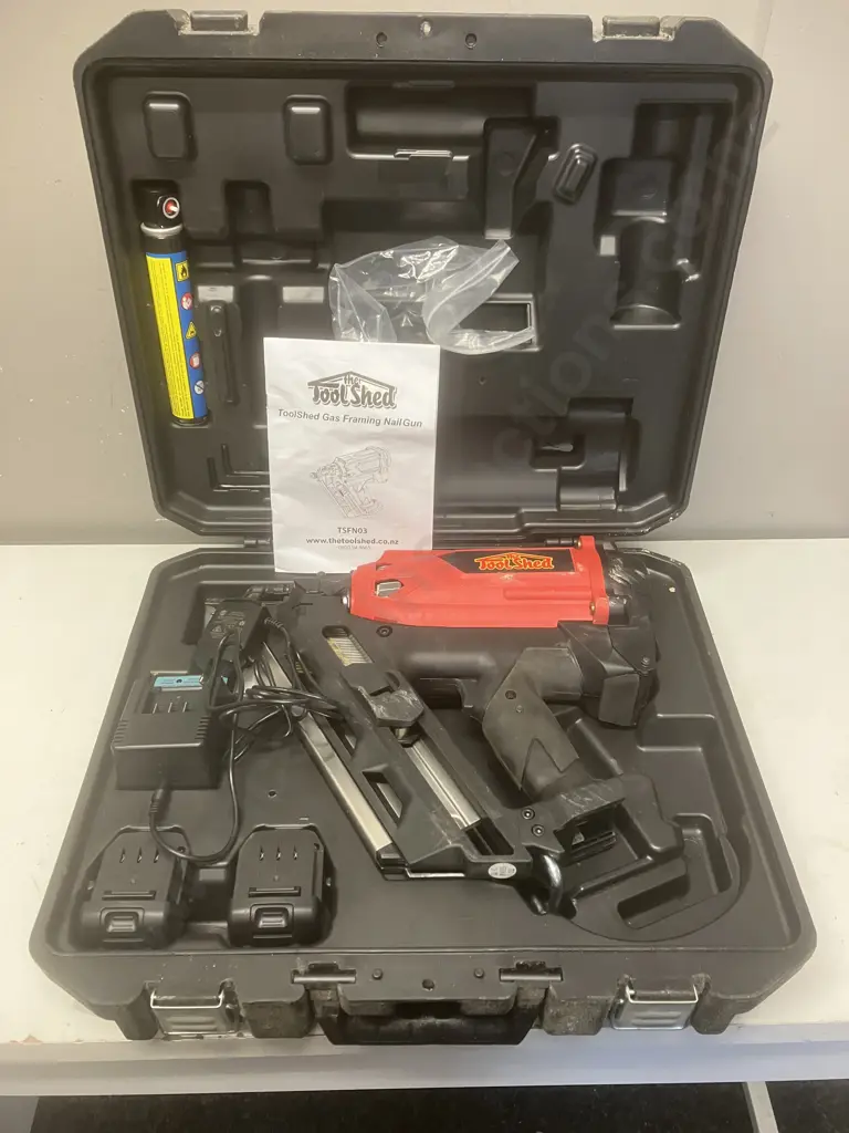 Toolshed Gas Framing Nail Gun TSFN03 In Case Image 1++