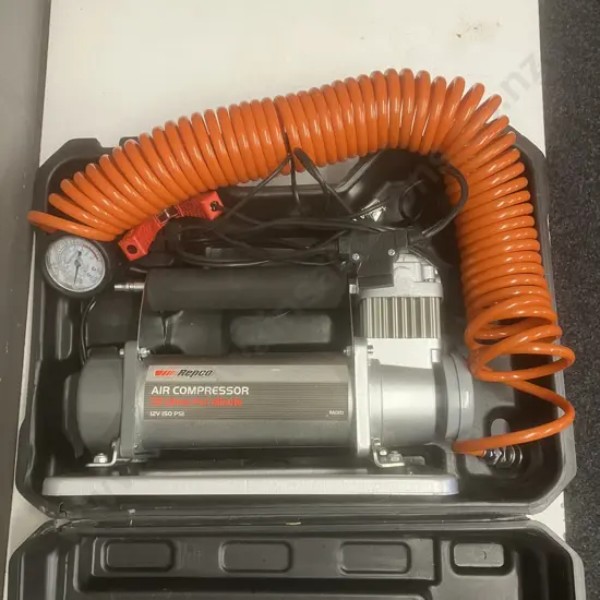 Repco Air Compressor 72 Litres / Minute 12V 150 Psi In Case