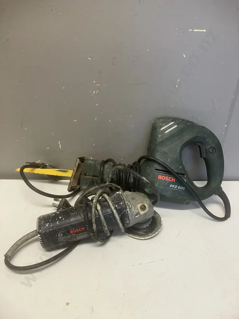 Bosch PFZ600 Reciprocating Saw & Bosch Angle Grinder Image 1++