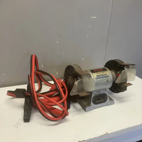 Ryobi 6" Bench Grinder, Heavy Duty Jumper Leads