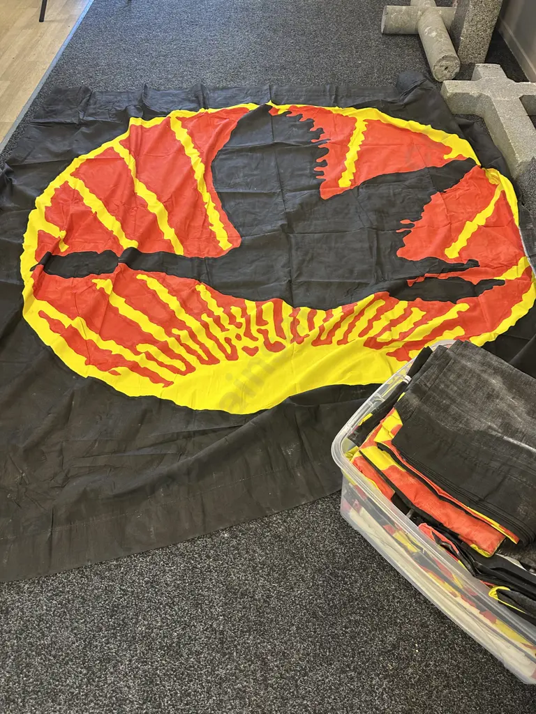 Clear Bin Of Wedding Banners Bird Motif Red/Yellow Flame  Image 1++