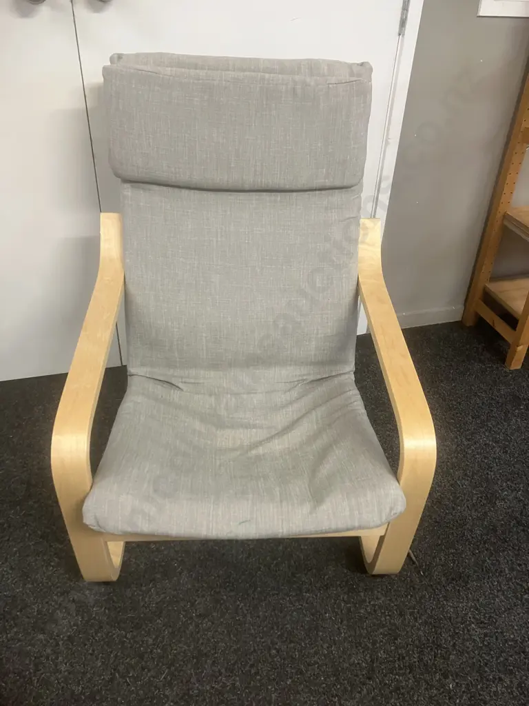 Mocka Armchair With a Wooden Footstool Image 1++