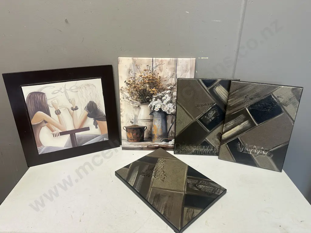 Selection Of Artwork On Canvas Etc Including Yoz Art Image 1++