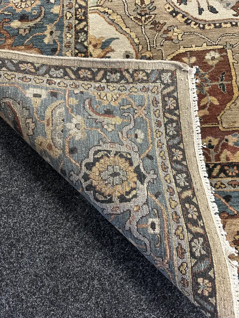 Large Oriental India Suleimanye Serapi Handmade Rug - 3.12 x 2.46, Richard Pointon Collection COA  (38384 July 02 2020) Image 1++