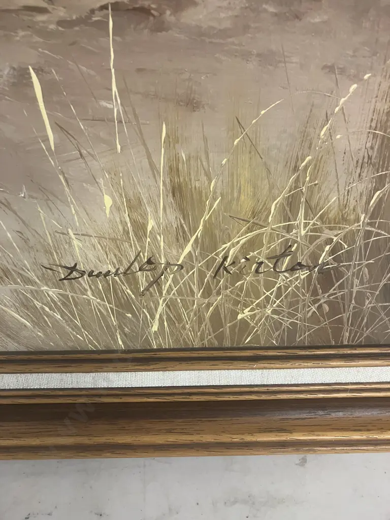 Vintage Seascape by Dunlop Kirton. Signed Oil On Canvas. 72 x 130cm Image 1++