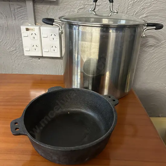 Zip Lidded Stock Pot & Cast Pan Dia19cm.