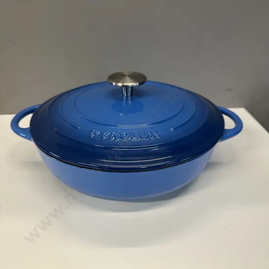 Blue Pyrolux Lidded Chef Pan/Casserole Dish Double Handled 