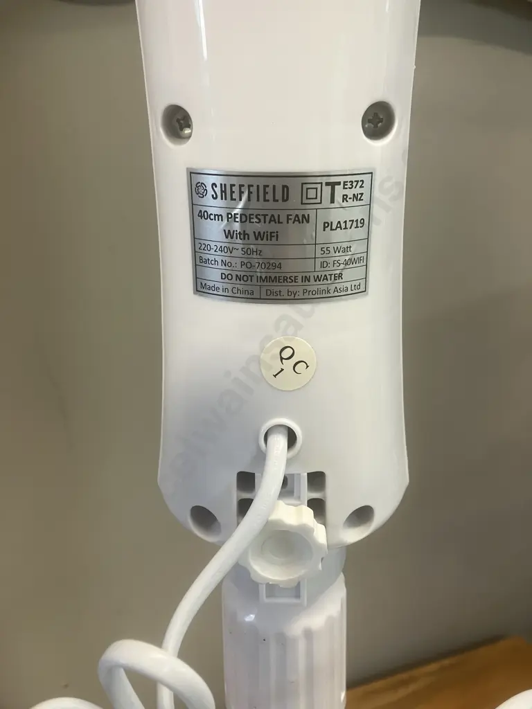 Sheffield 40cm Pedestal Fan With WiFi PLA1719 With  Manual Image 1++