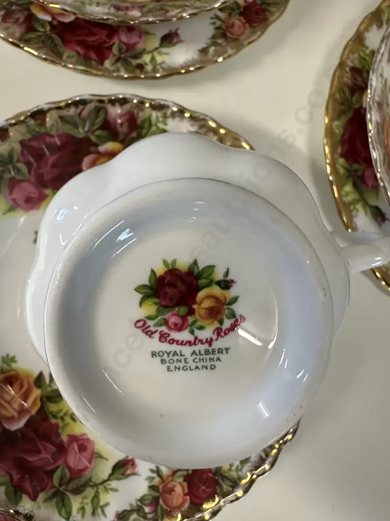 Royal Albert Old Country Roses Bone China Cup, Saucer & Plate Trios x3 - Made in England. 1962-1973 Image 1++