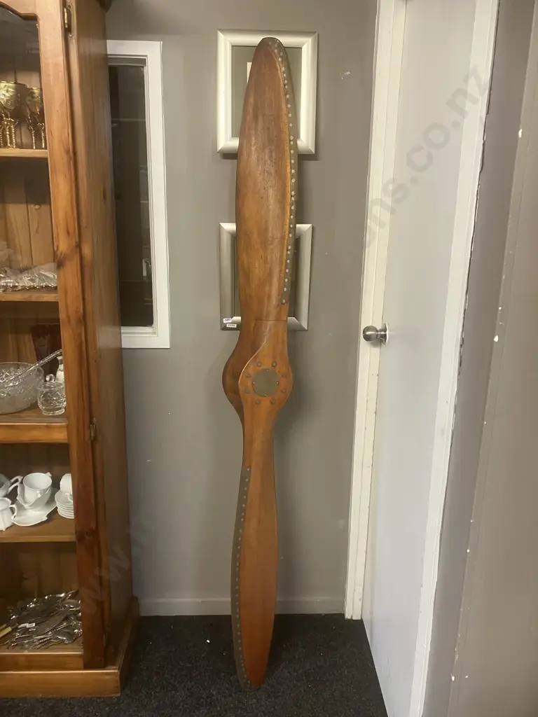 Vintage Wooden Aeroplane Propeller. L192.5cm Image 1++