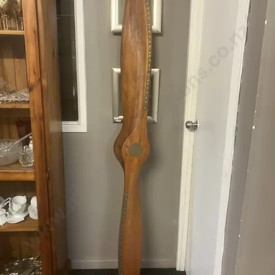 Vintage Wooden Aeroplane Propeller. L192.5cm