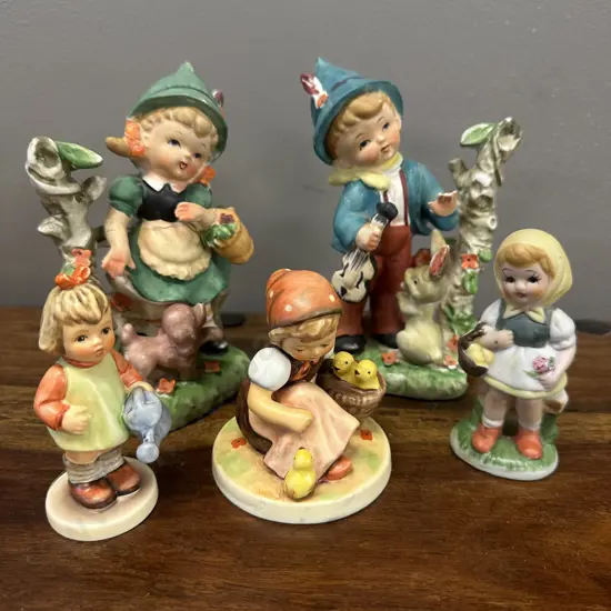 Selection Of Vintage Figurines Including Goebel Etc