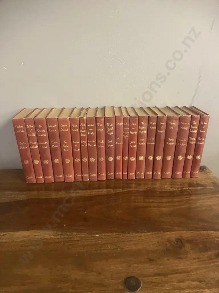 Complete Set of 20 Volumes Alexander Classic Library Published by Thomas Nelson & Sons c.1950, Edinburgh, Faux Leather Image 1++