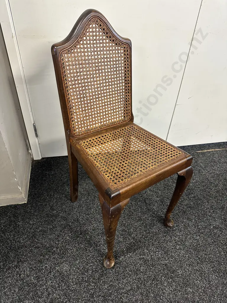 Vintage French Provincial Cane Filled Chair Cabriole Legs Image 1++