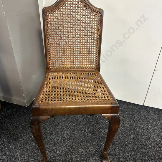Vintage French Provincial Cane Filled Chair Cabriole Legs