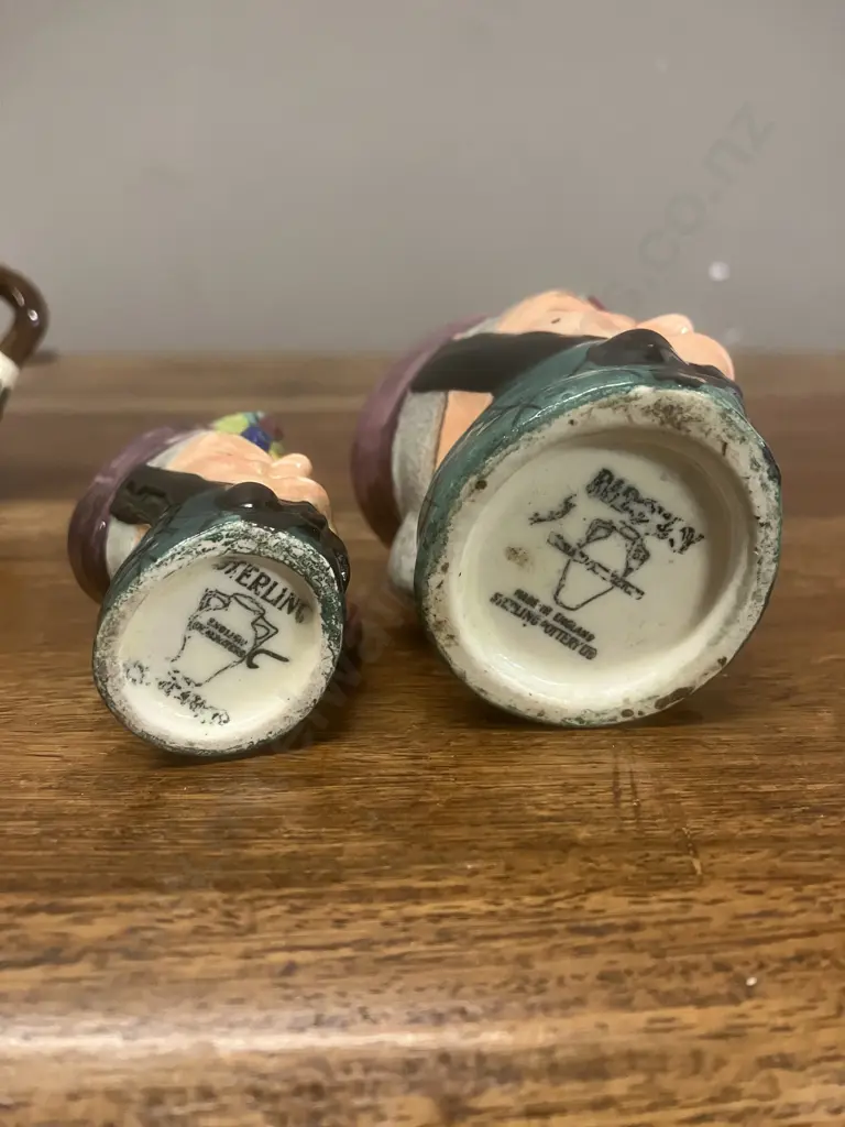 Royal Doulton & Sterling Potteries Miniature Character Jugs x 4 Image 1++