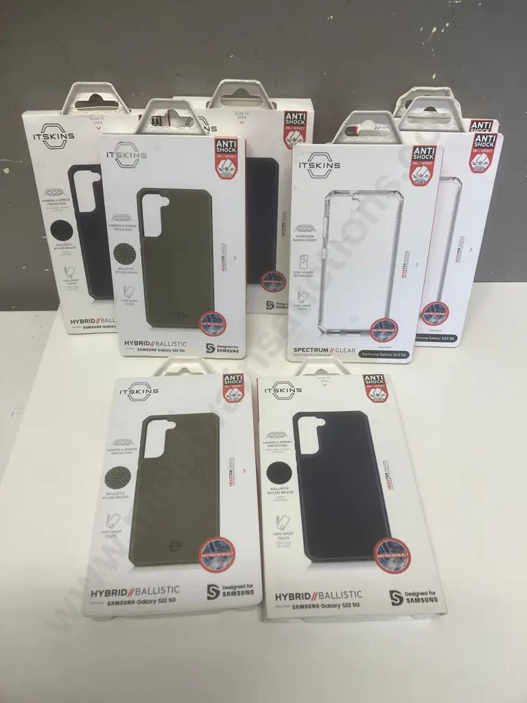 ItSkins Hybrid Ballistic & Spectrum Clear Cases x 8 - Samsung Galaxy S22 5G Image 1++
