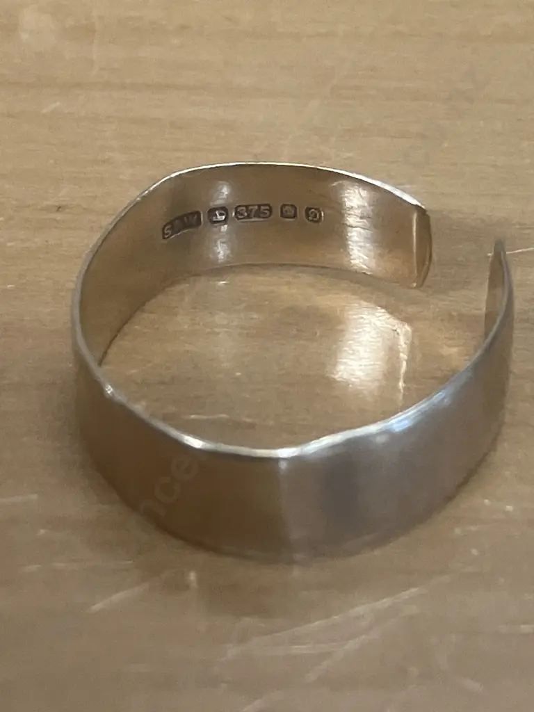 Mens Gold Band Hallmarked 375 (3g) - Damaged Image 1++