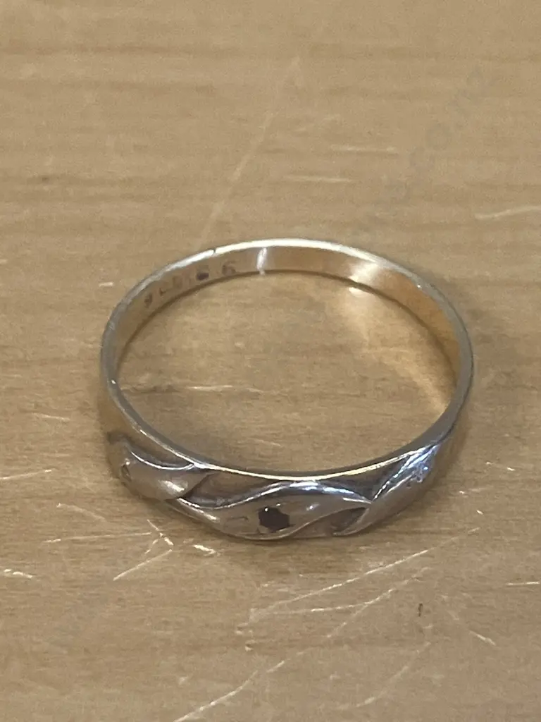 Ladies Gold Ring Stamped 9ct With Blue & Clear Stones Image 1++